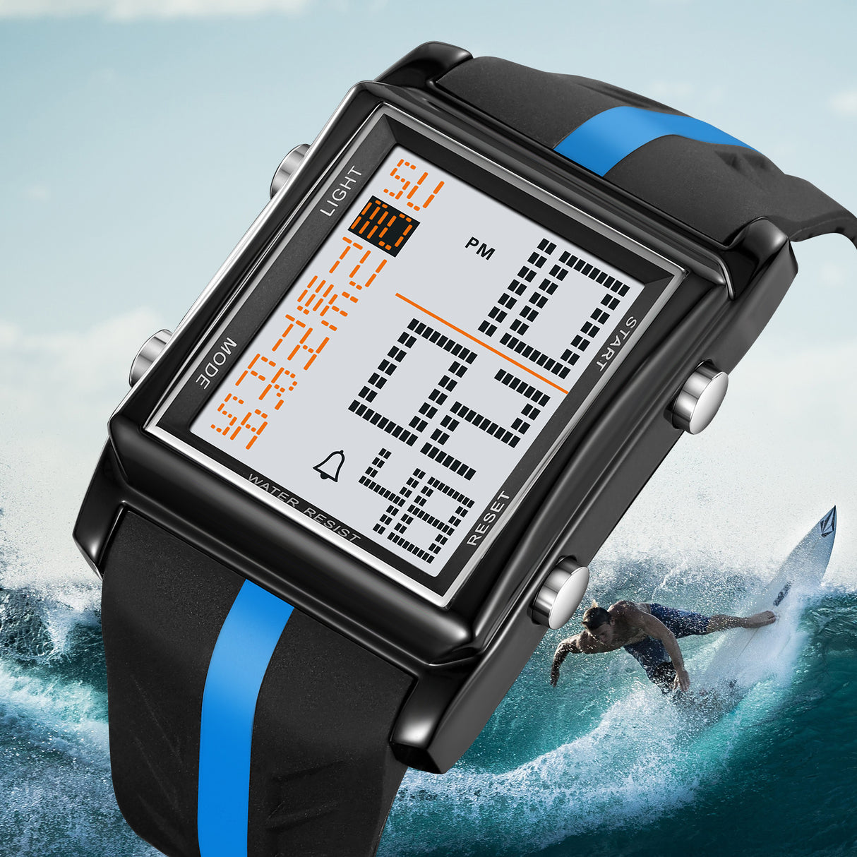 2207 Skmei reloj para caballero pulsera de caucho digital