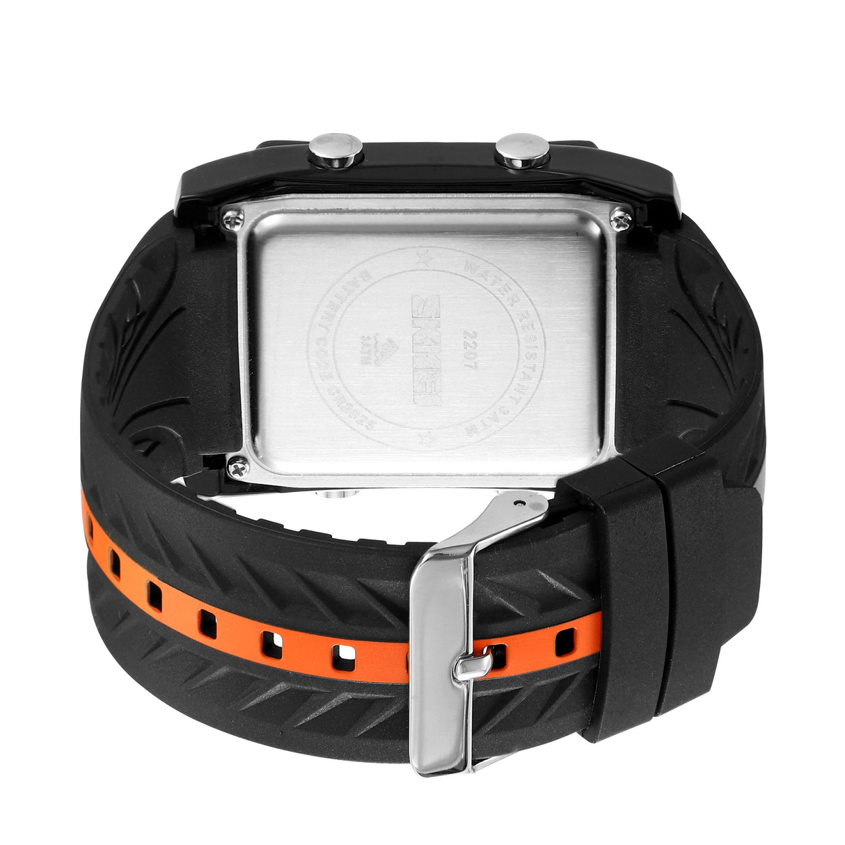 2207 Skmei reloj para caballero pulsera de caucho digital