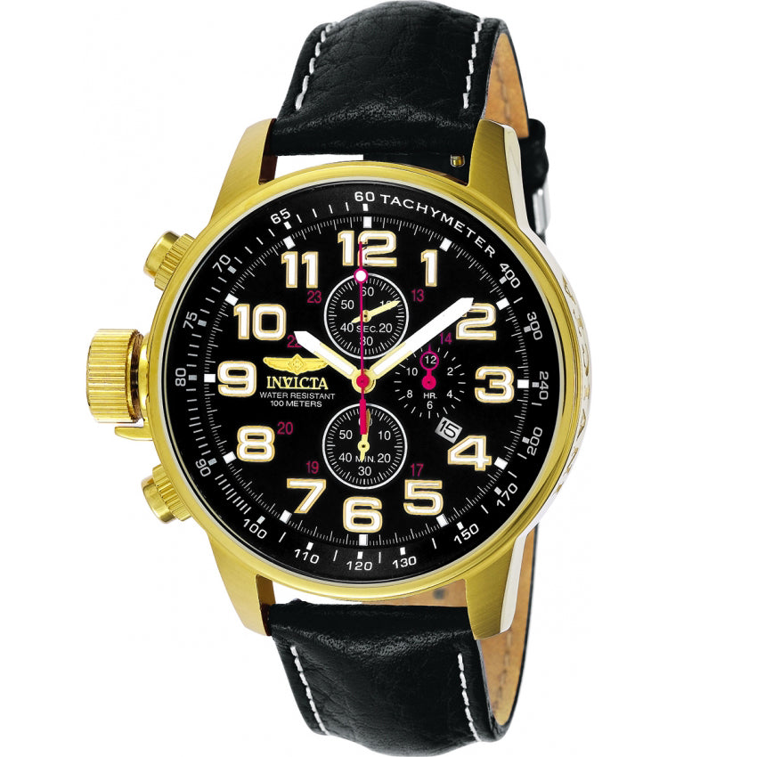 Reloj Invicta Force Zager de caballero banda de piel 46 mm