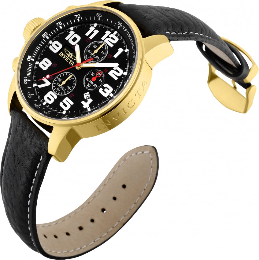 Reloj Invicta Force Zager de caballero banda de piel 46 mm