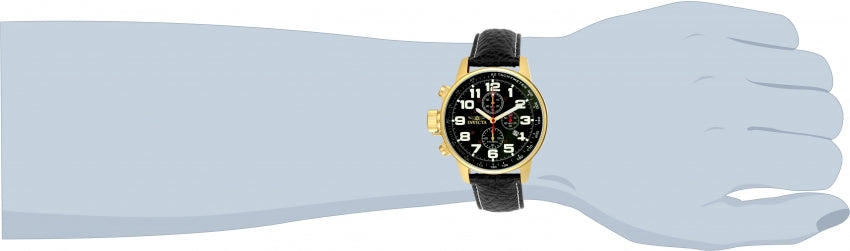 Reloj Invicta Force Zager de caballero banda de piel 46 mm