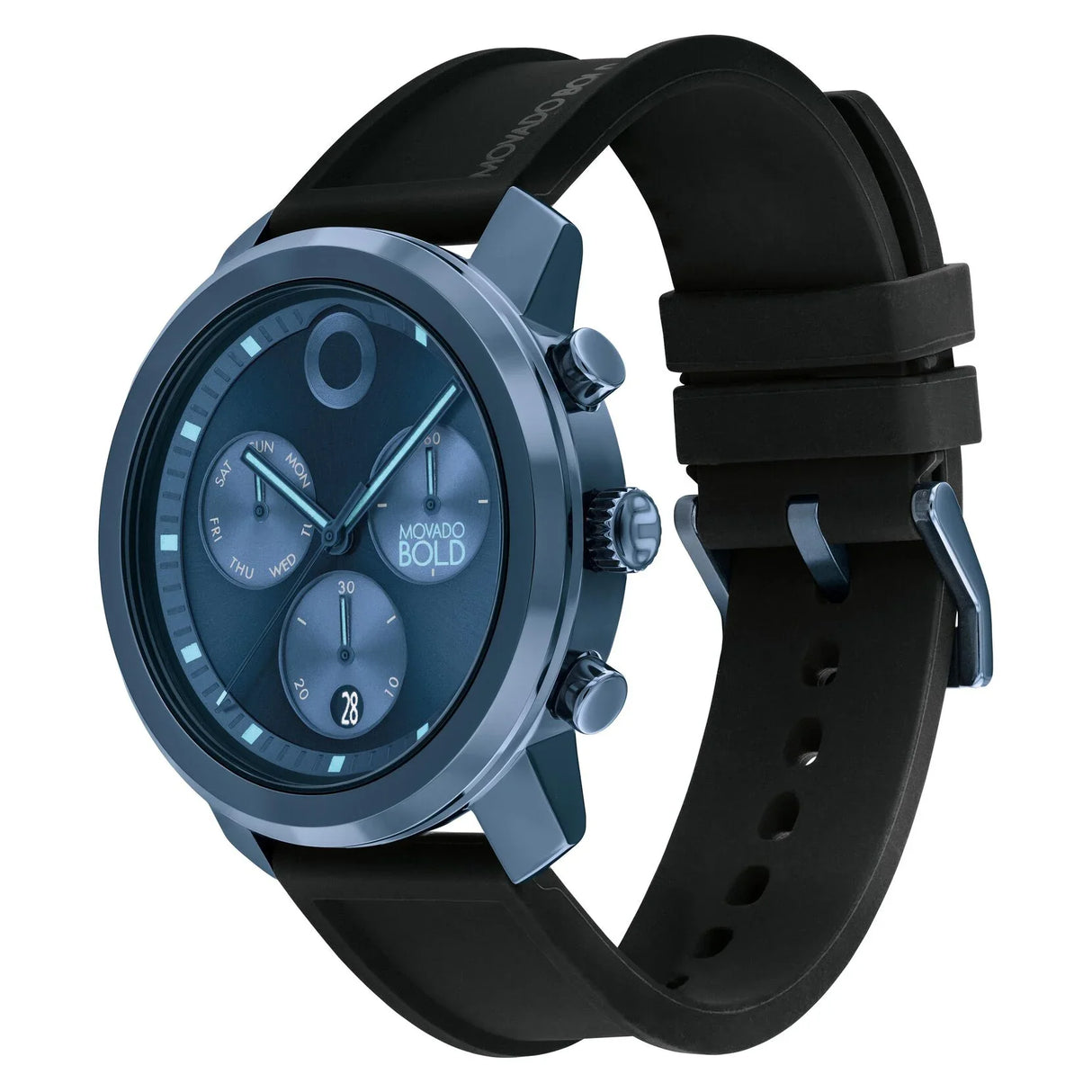 3601049 Reloj Movado Bold de hombre correa de caucho 44 mm