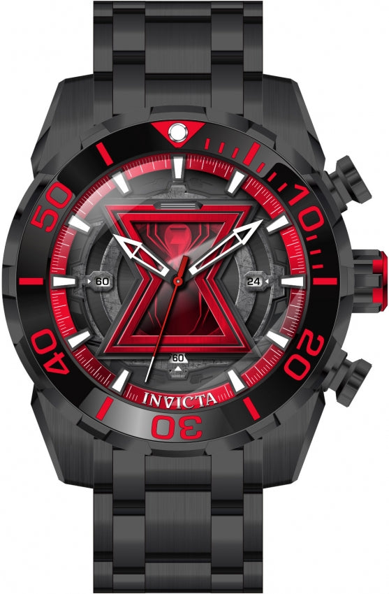 Reloj Invicta Marvel Black Widow de caballero pulsera de metal 50 mm