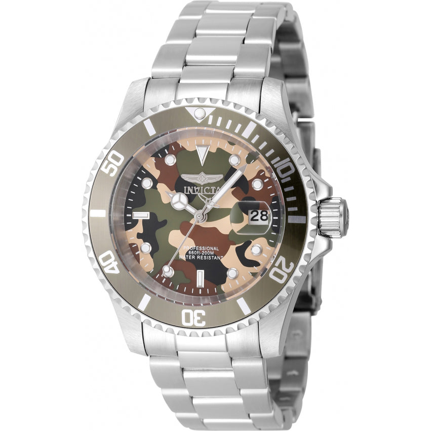 Reloj Invicta Pro Diver Camo Series de hombre pulsera de metal 40 mm