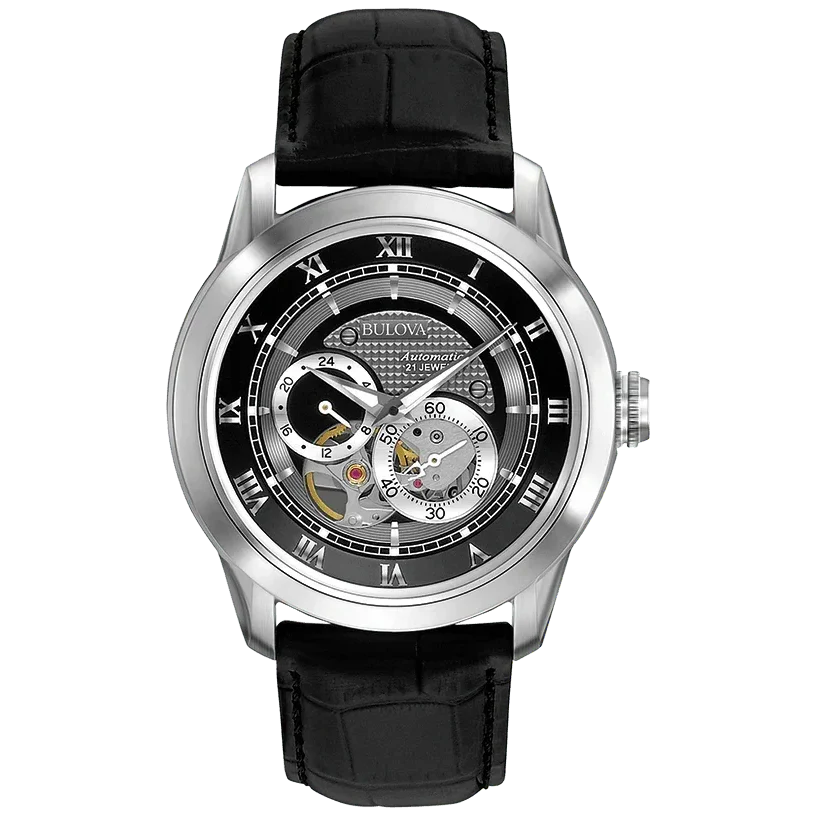 96A135 Reloj Bulova Sutton de hombre correa de piel 41mm