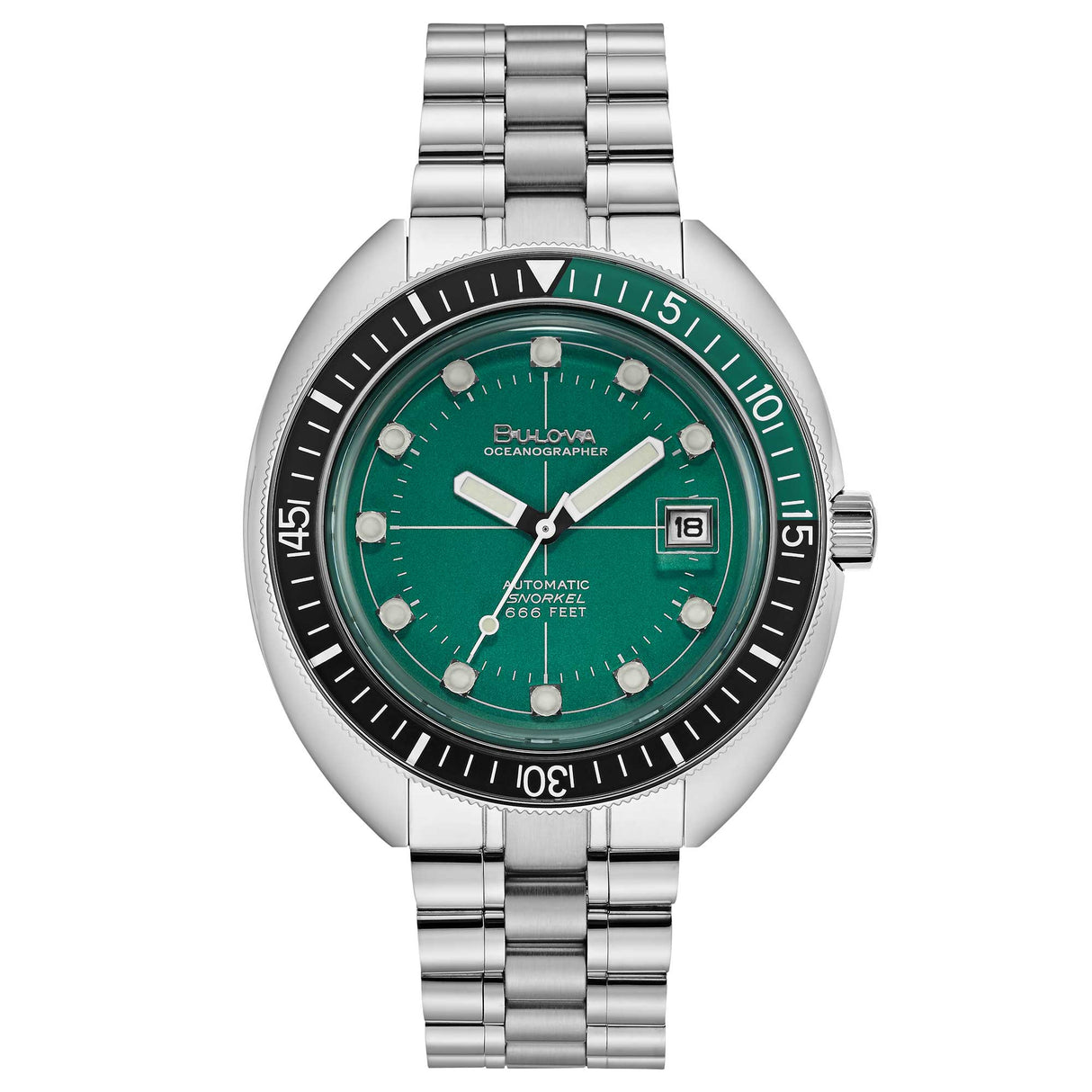 96B322 Reloj Bulova Oceanographer para caballero banda de metal