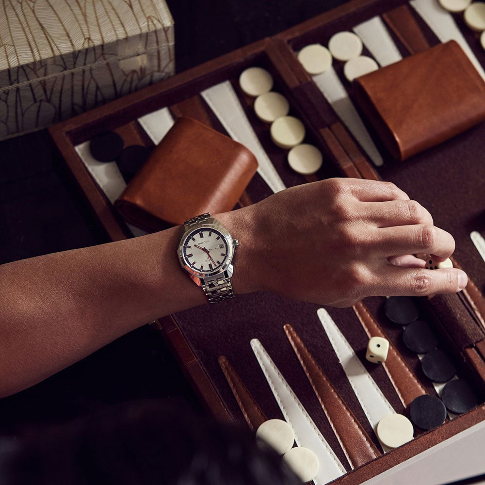 96B400 Reloj Bulova Jet Star de hombre pulsera de metal 40 mm