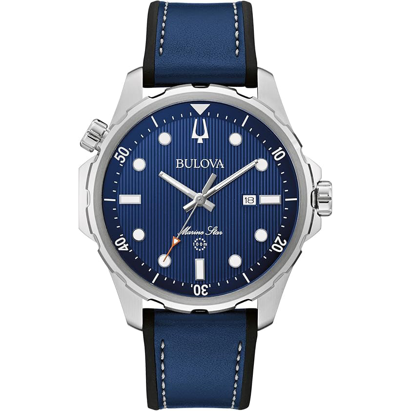 96B419 Reloj Bulova Marine Star de hombre banda de piel