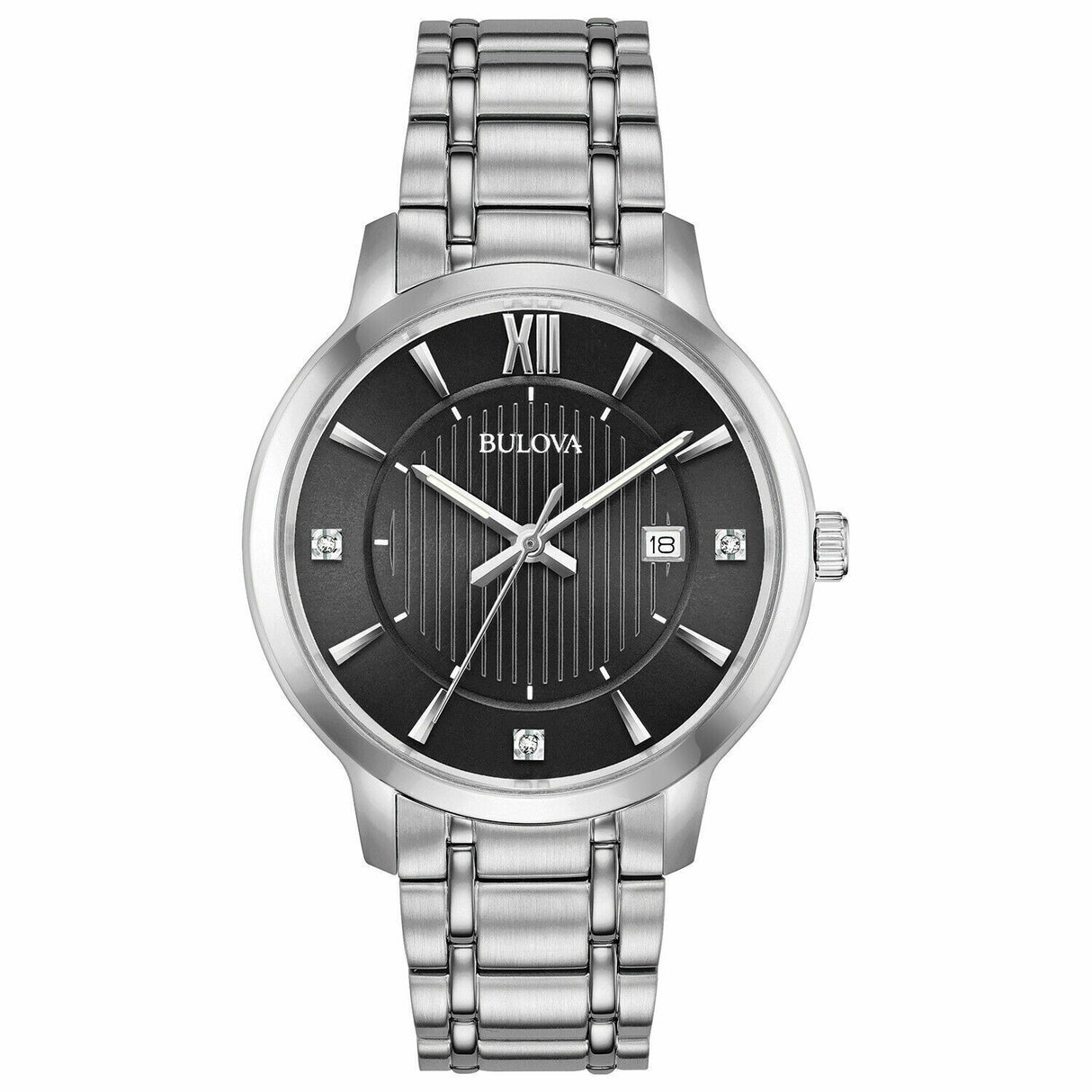 96D141 Reloj Bulova Diamond de hombre pulsera de metal