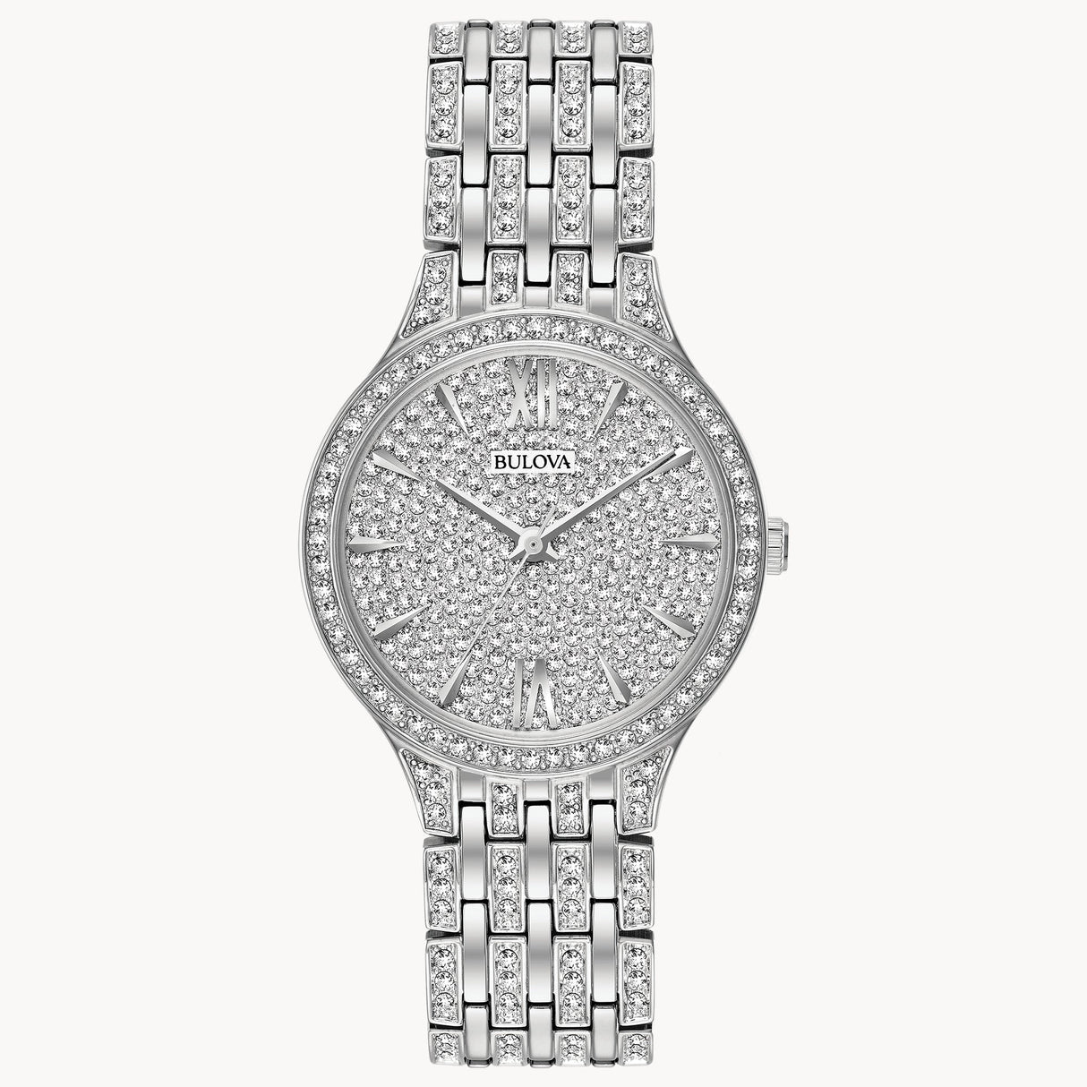 96L243 Reloj Bulova Phantom Crystal de mujer correa de metal
