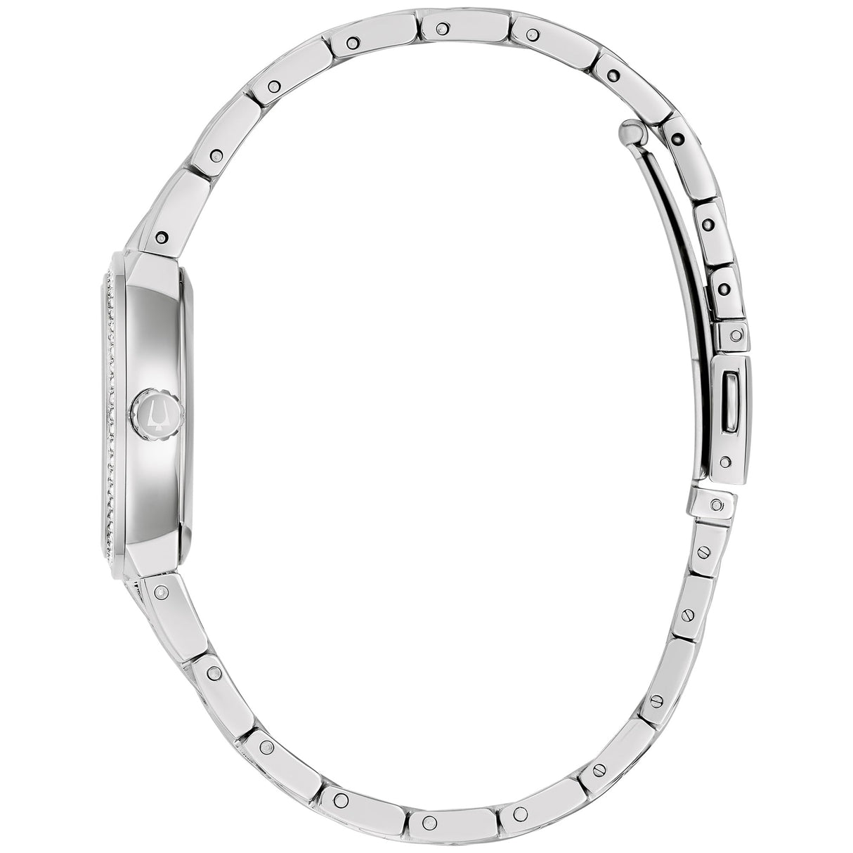 96X163 Reloj Bulova Crystal de dama pulsera de metal