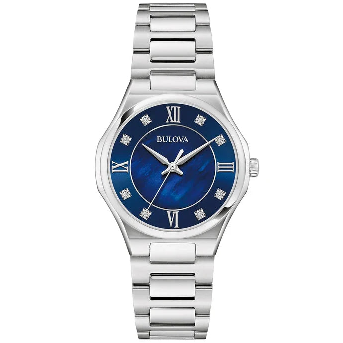 96p257 Reloj Bulova Dress de dama pulsera de metal 36 mm