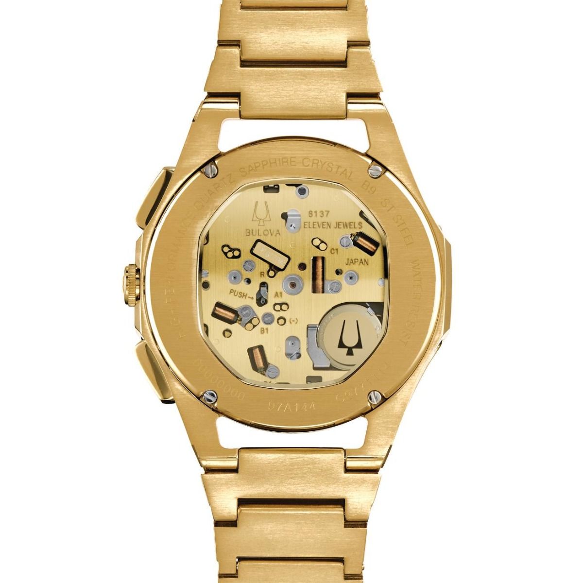 97A144 Reloj Bulova Curv de hombre banda de metal 44mm