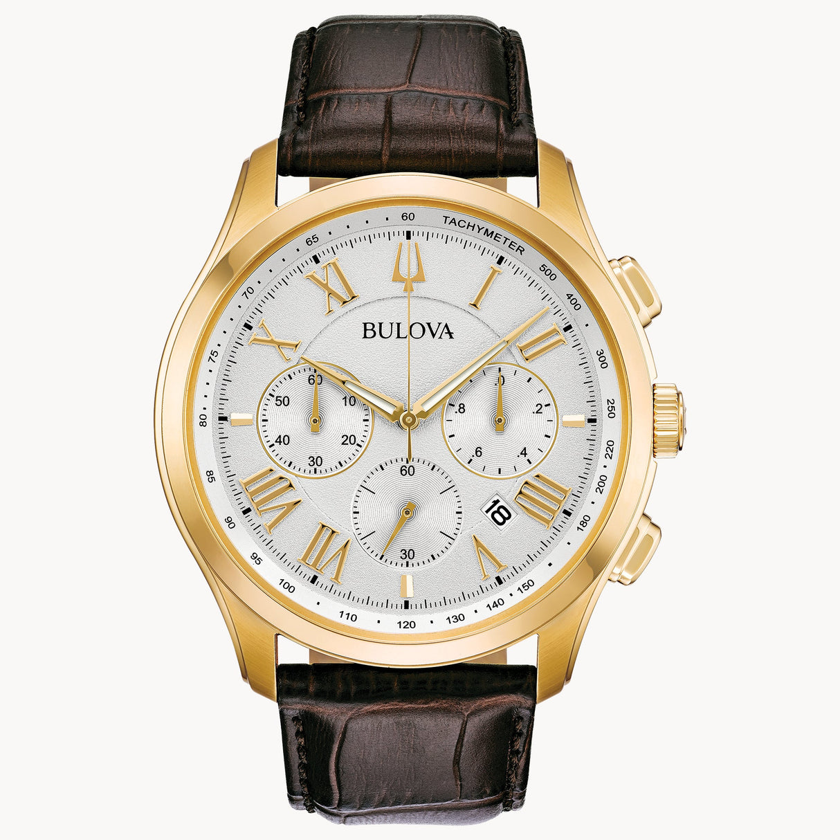 97B169 Reloj Bulova Classic de hombre pulsera de cuero 46 mm