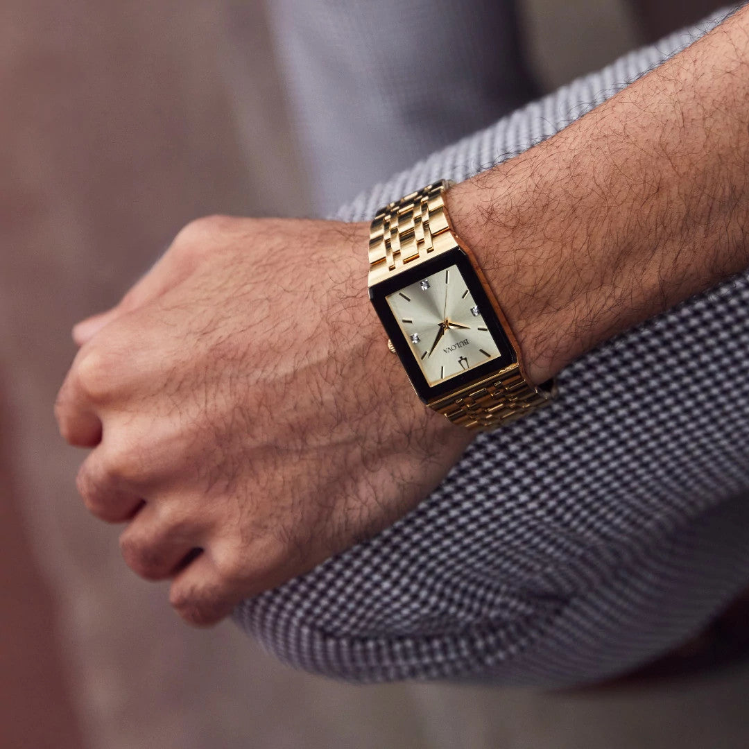 97D120 Reloj Bulova Diamond Champagne para Caballero