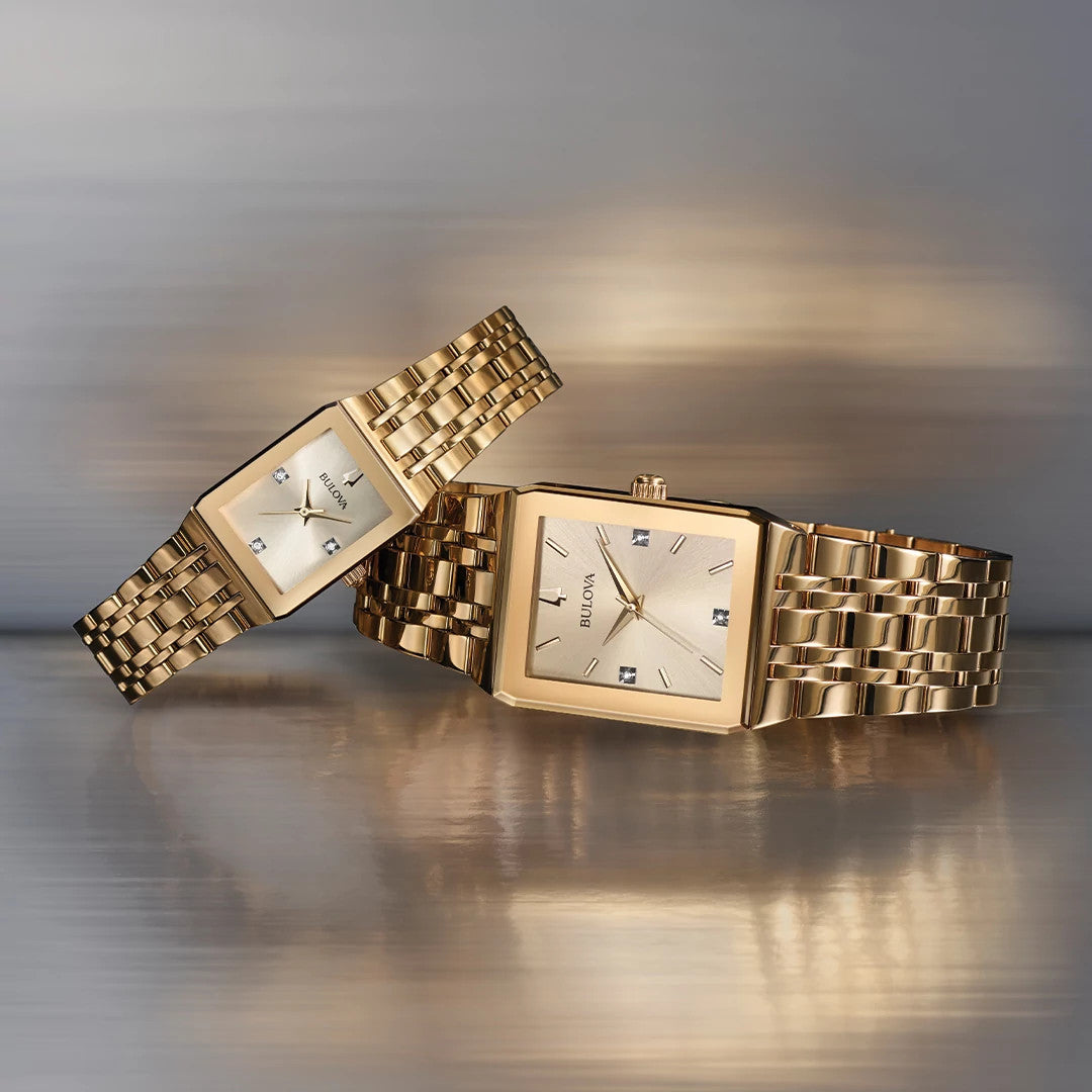 97D120 Reloj Bulova Diamond Champagne para Caballero