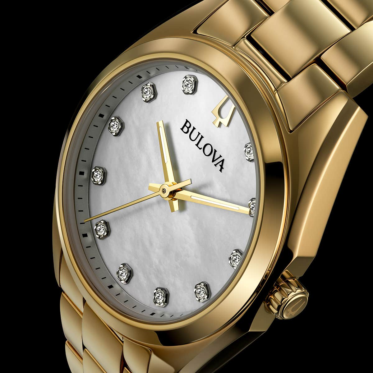 97P172 Reloj Bulova Surveyor de mujer banda de metal 31 mm