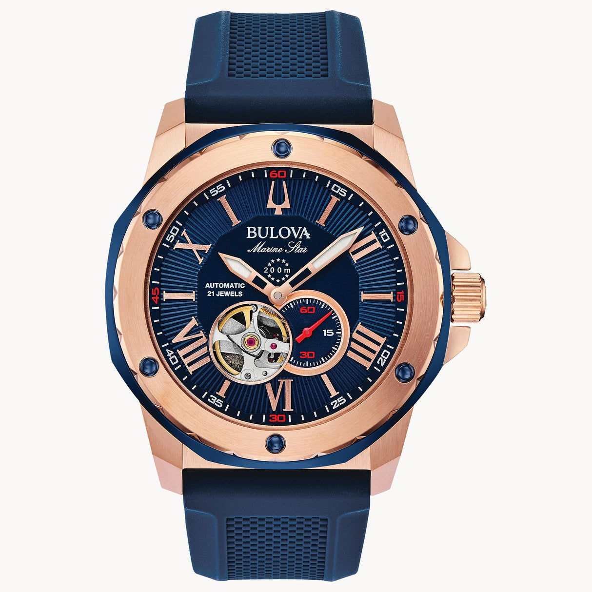 98A227 Reloj Bulova Marine Star de caballero pulsera de silicona