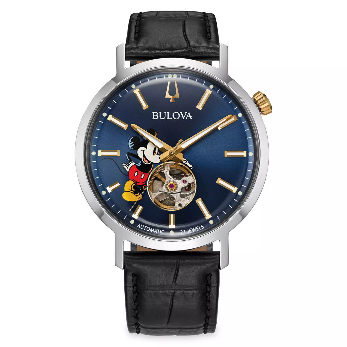 98A312 Reloj Bulova Disney Mickey Mouse unisex pulsera de piel 41 mm
