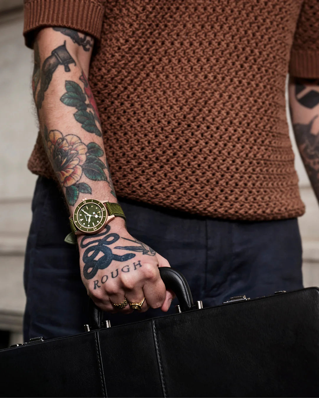 98A324 Reloj Bulova Mil Ships de hombre pulsera de tela 41 mm