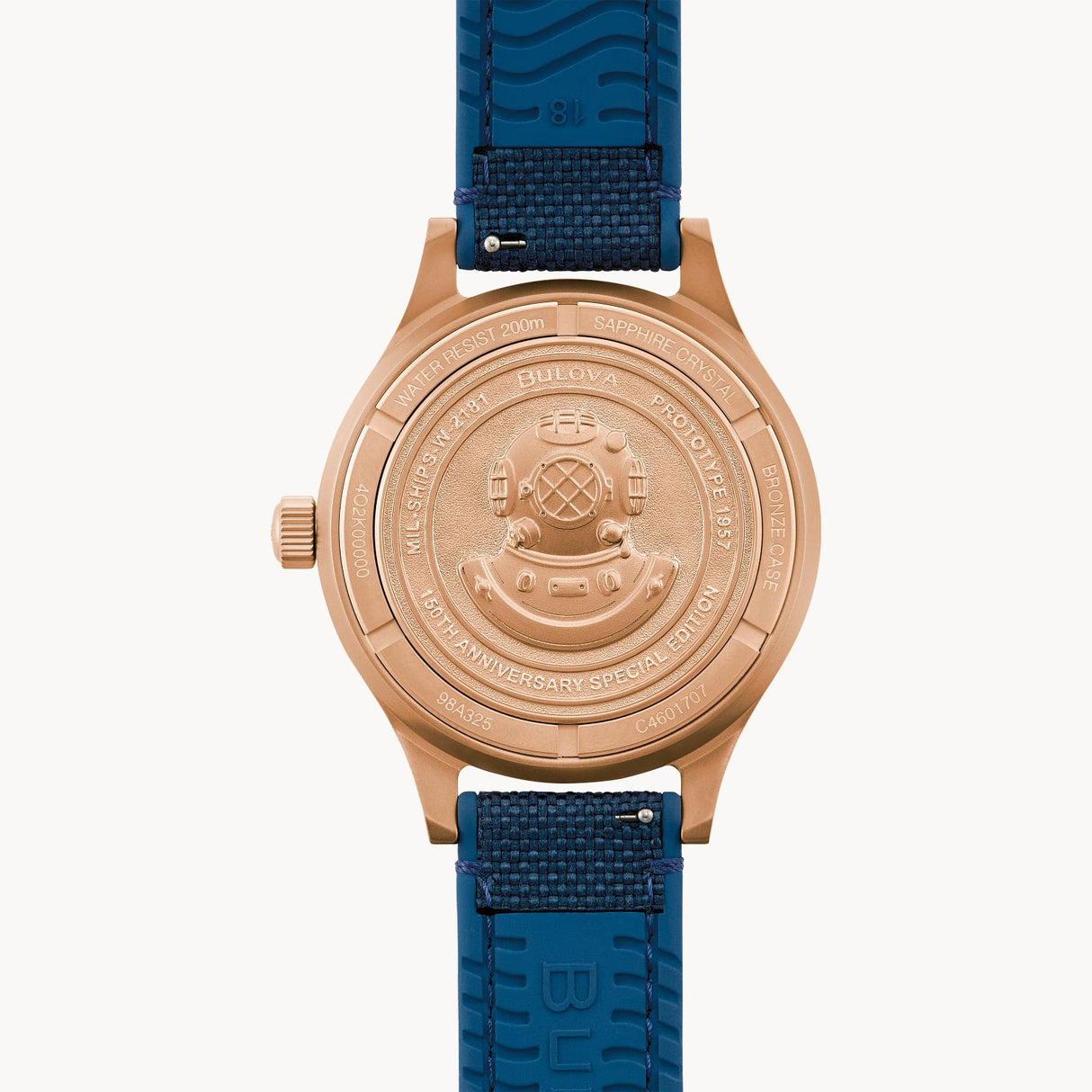 98A325 Reloj Bulova Mil Ships de caballero banda de resina