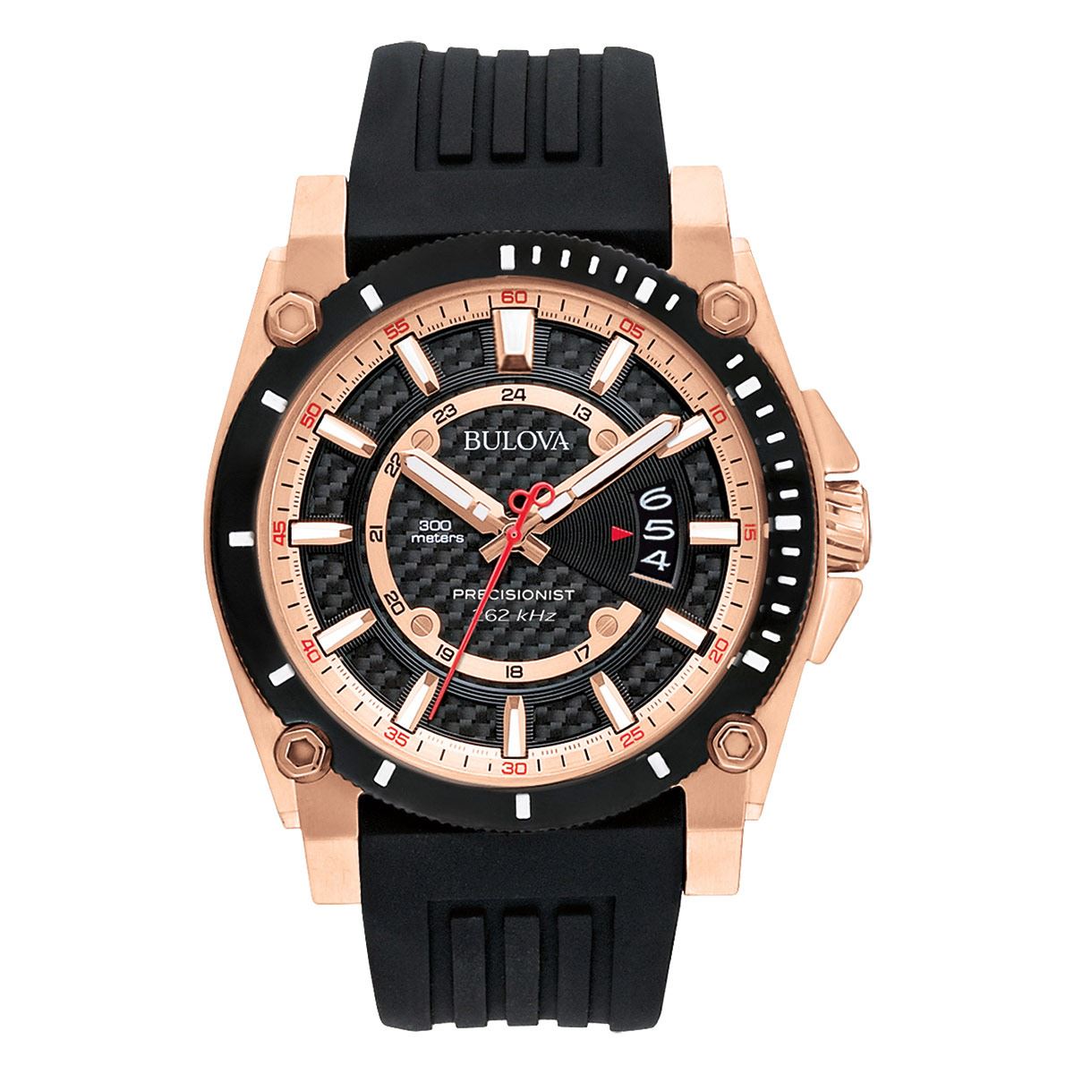 98B152 Reloj Bulova Icon Precisionist de hombre correa de silicona 46 mm
