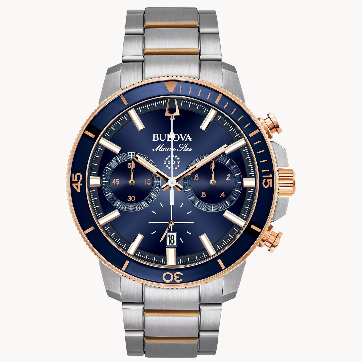 98B301 Bulova Marine Star de caballero pulsera de metal
