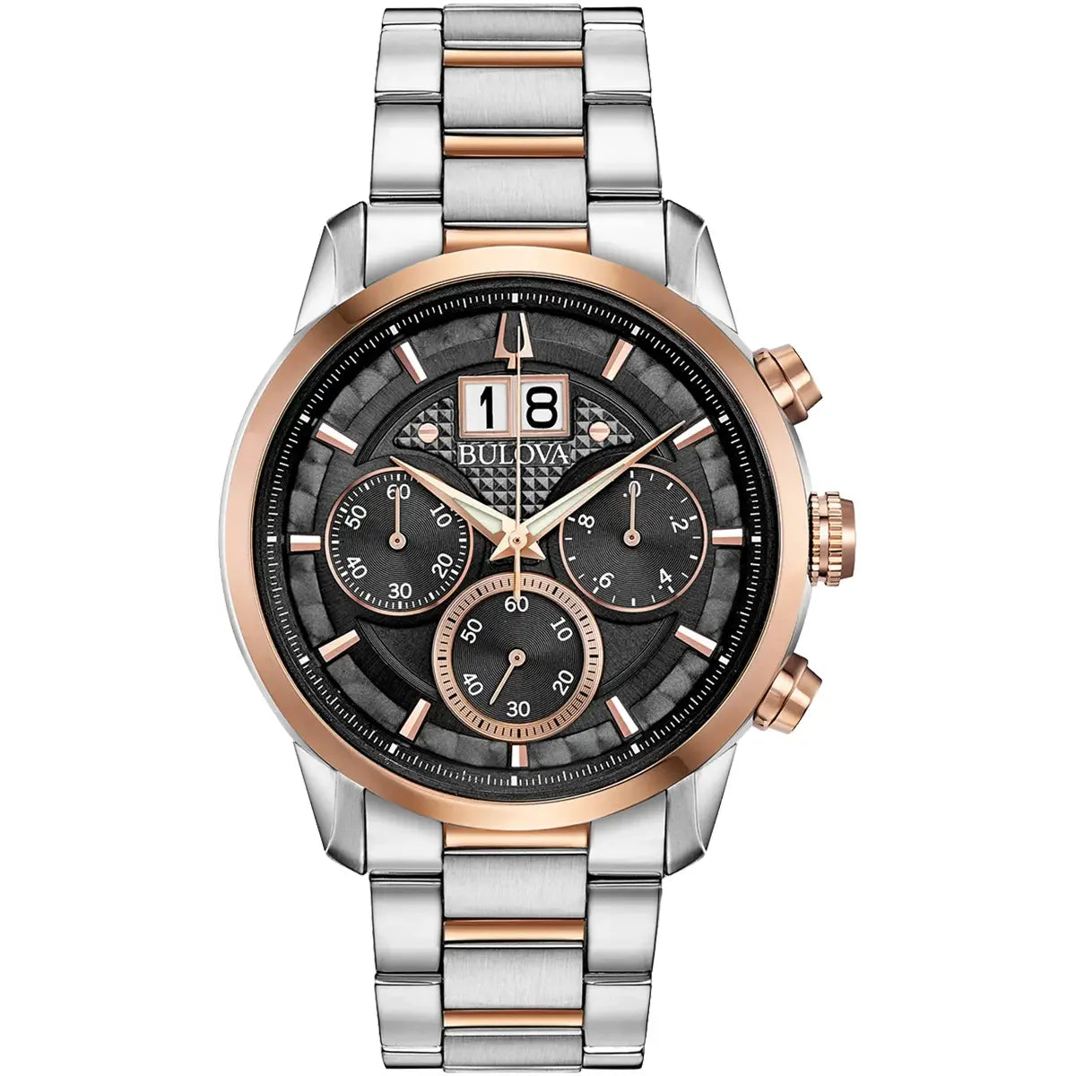98B335 Reloj Bulova Sutton de caballero pulsera de metal 44 mm