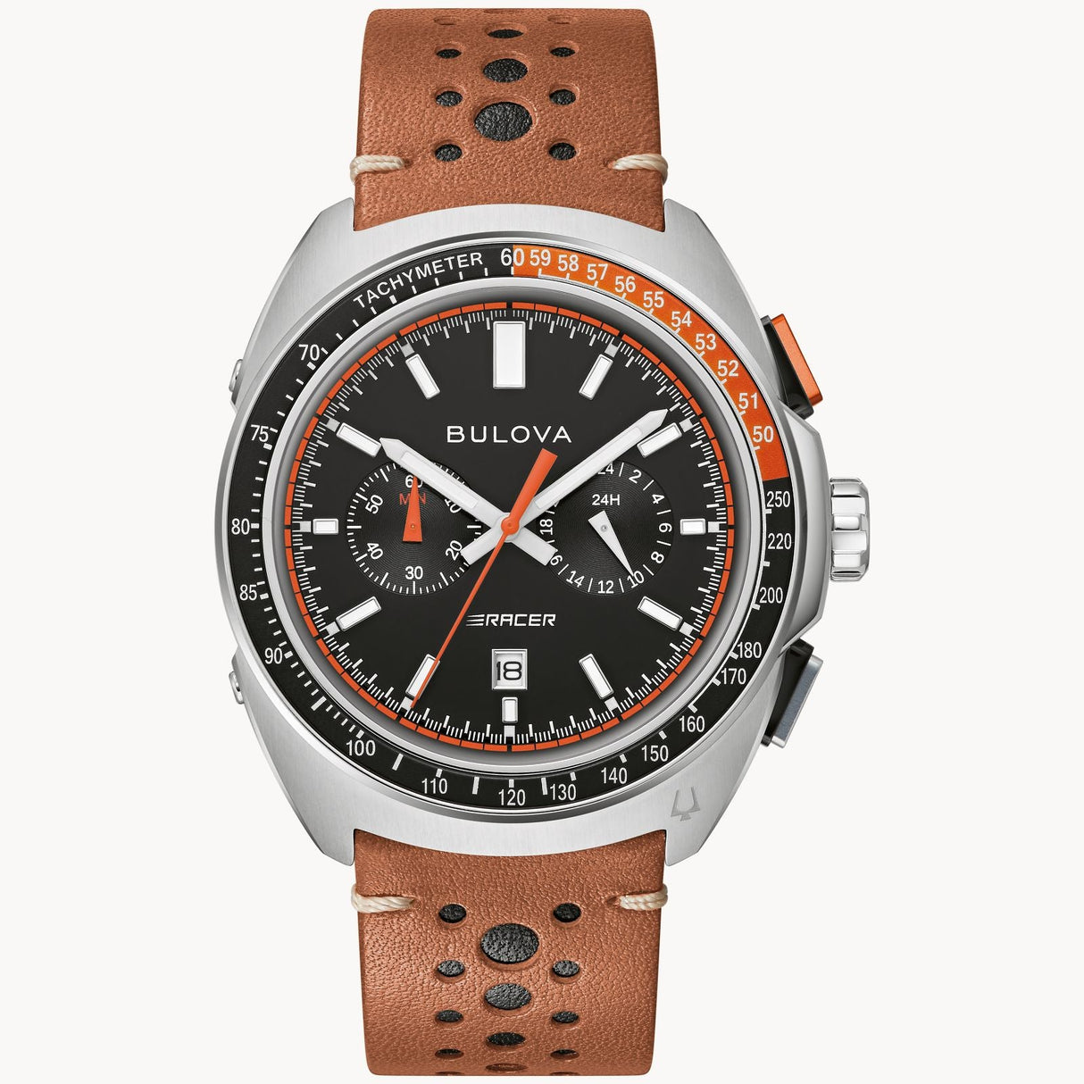 98B427 Reloj Bulova Racer de hombre pulsera de piel 42 mm
