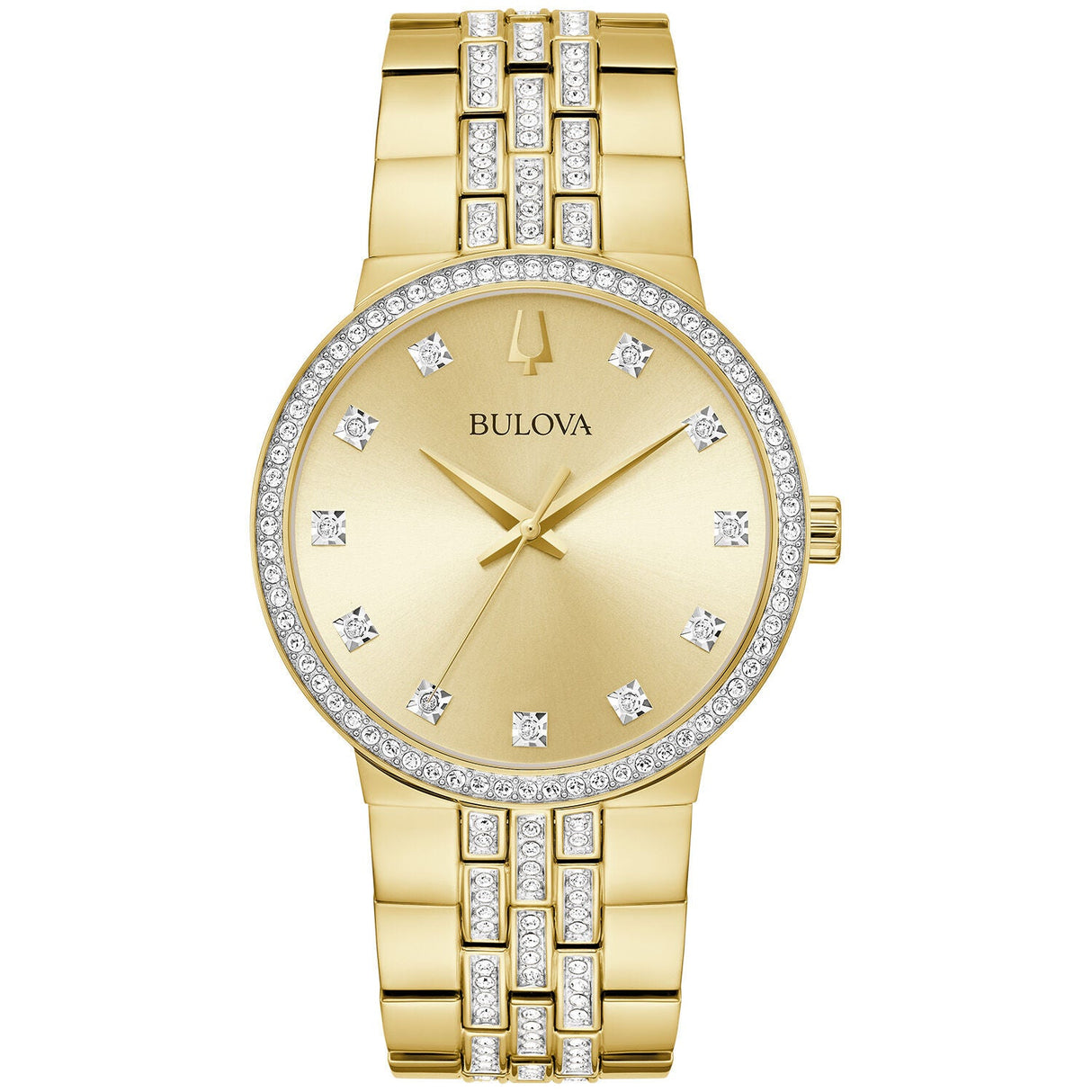 98K113 Reloj Bulova Crystal Dorado para Hombre