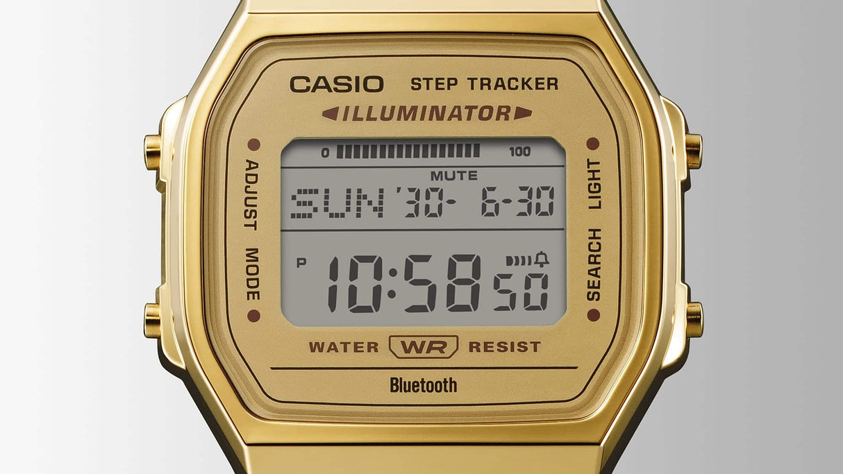 ABL-100WEG-9A Casio vintage Bluetooth unisex pulsera de acero inoxidable