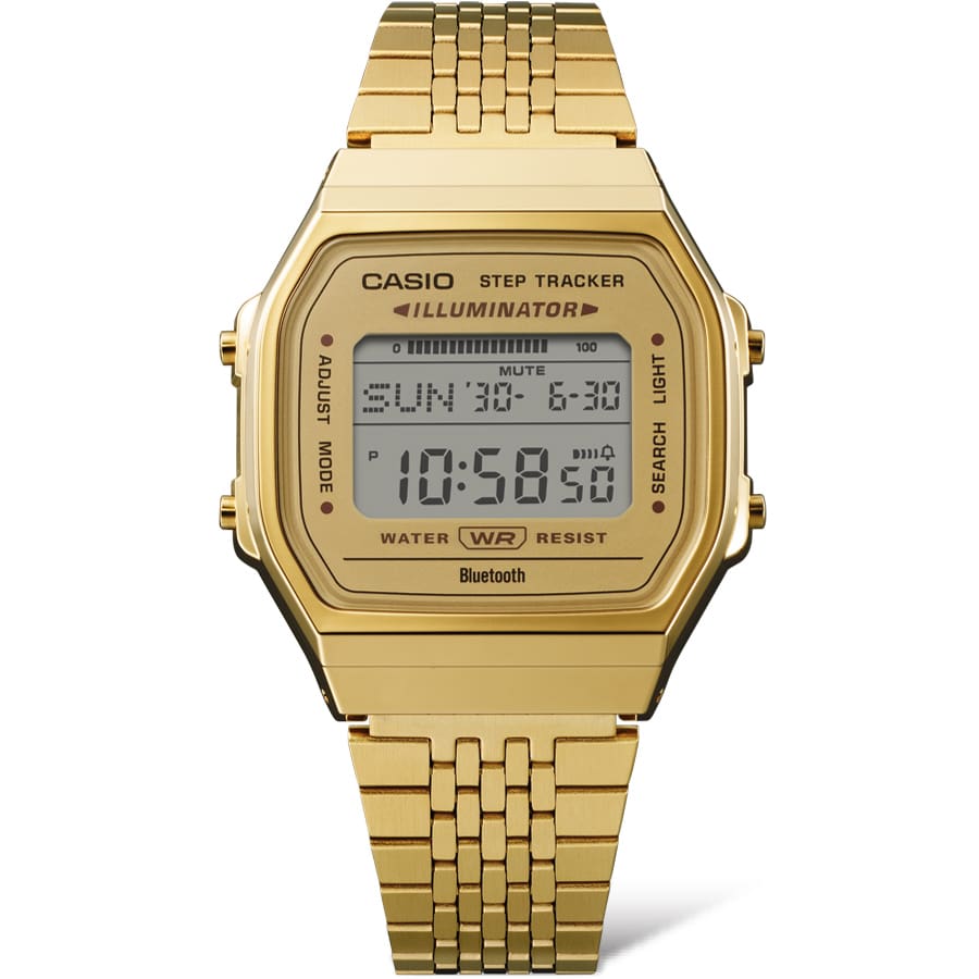 ABL-100WEG-9A Casio vintage Bluetooth unisex pulsera de acero inoxidable