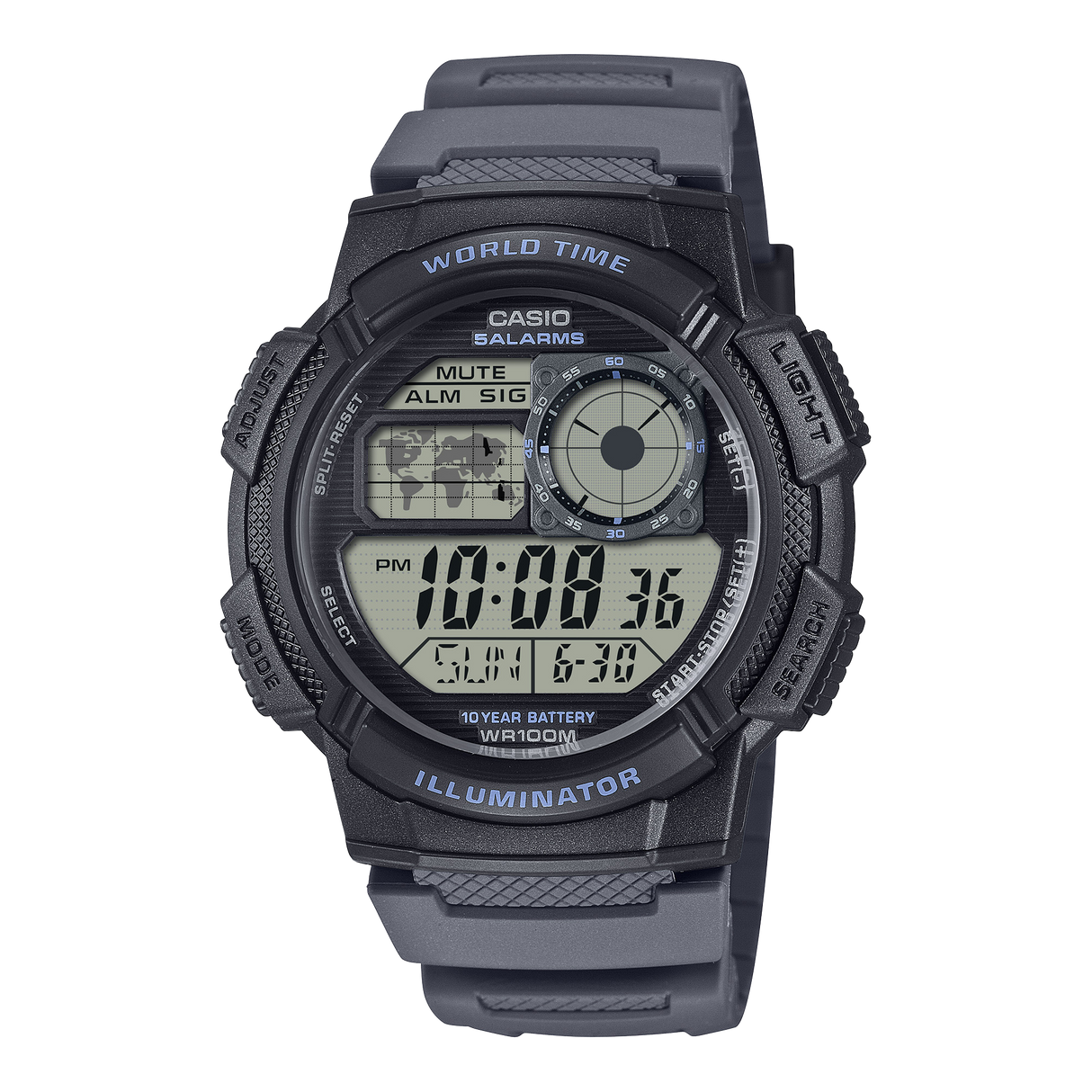 AE-1000W-8AVCF Reloj Casio de hombre pulsera de resina 10 años de bateria