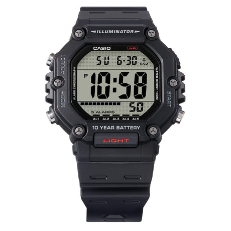 AE-1600H-1AV Casio Reloj unisex pulsera de caucho 10 años de batería
