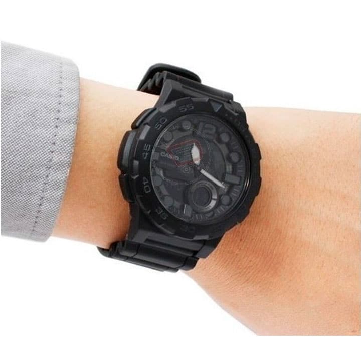 AEQ-100W-1BV Reloj Casio para Caballero, Hora Mundial 10 Años de Batería