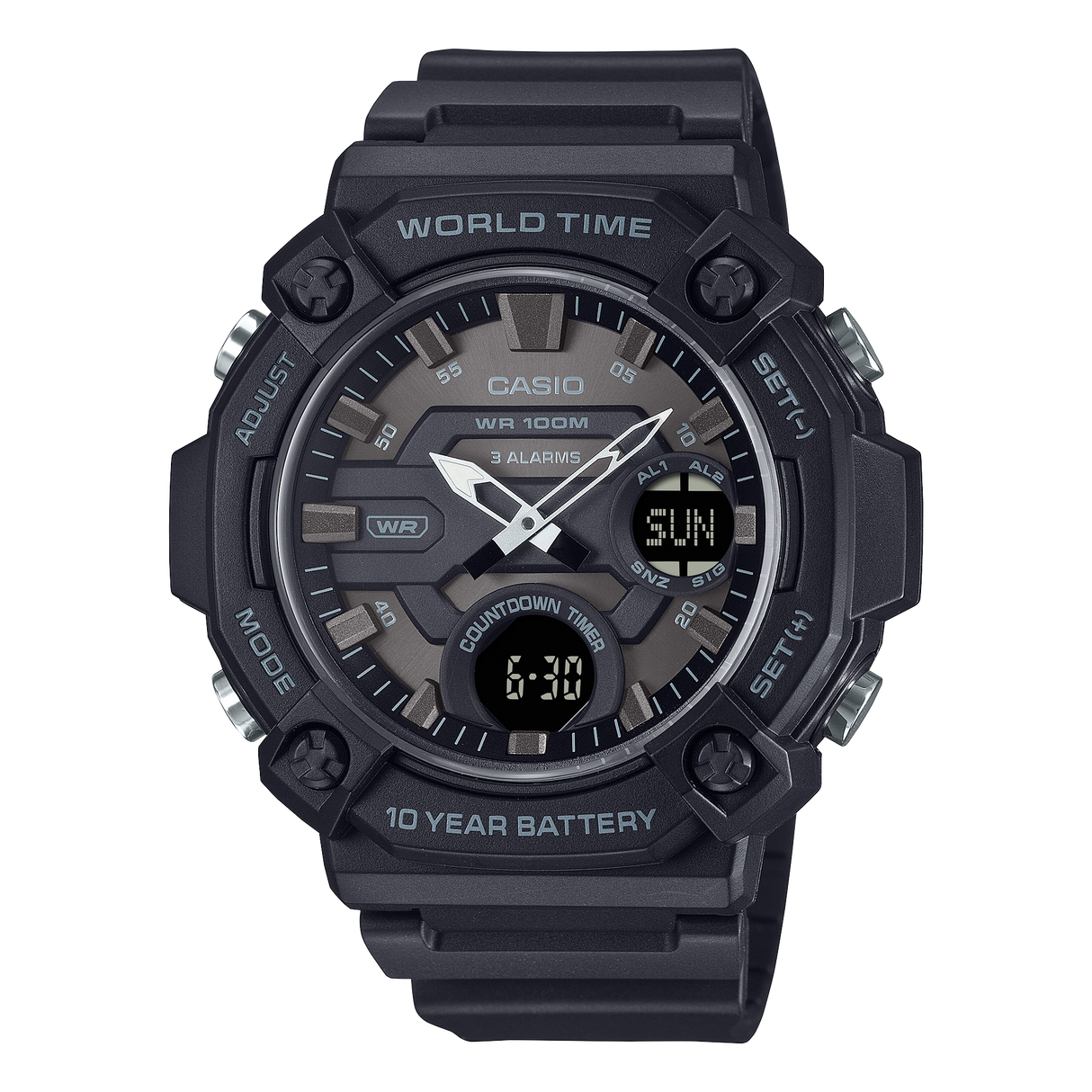 AEQ-120W-1BV Casio reloj digital correa de resina
