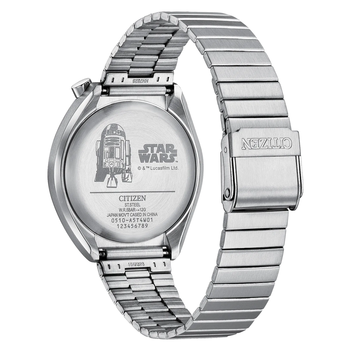 AN3666-51A Citizen Star Wars R2-D2 unisex pulsera de metal