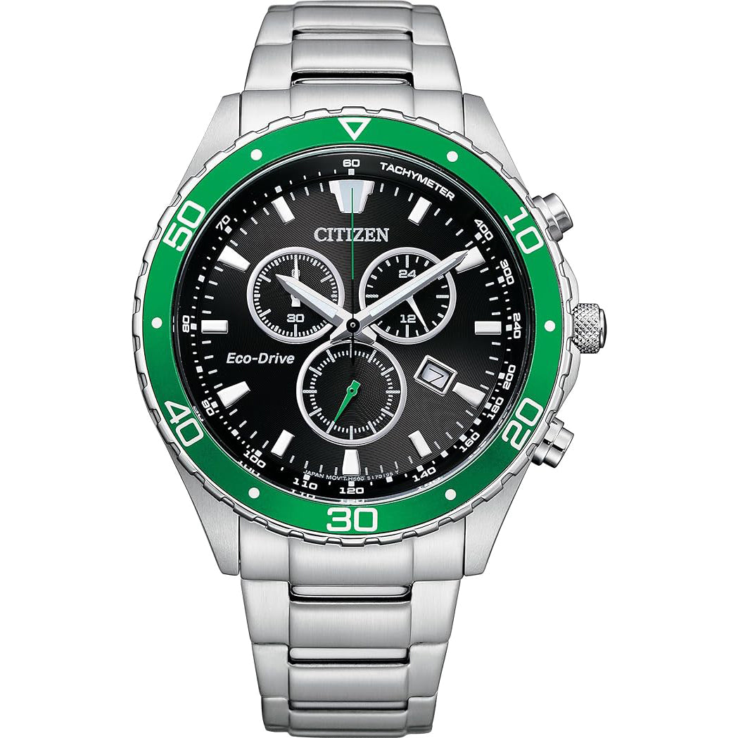 AT2386-55E Citizen Eco-Drive Weekender Sport reloj de hombre correa de metal