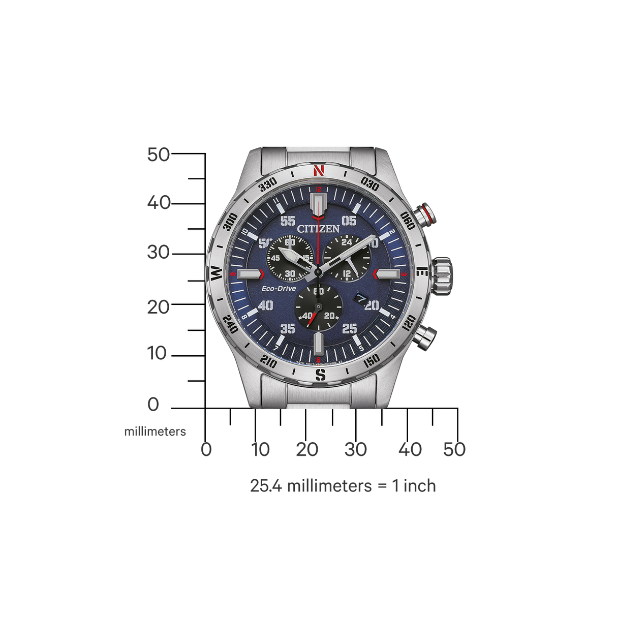 AT2520-89L Citizen Sport Casual Eco-drive de caballero pulsera de metal