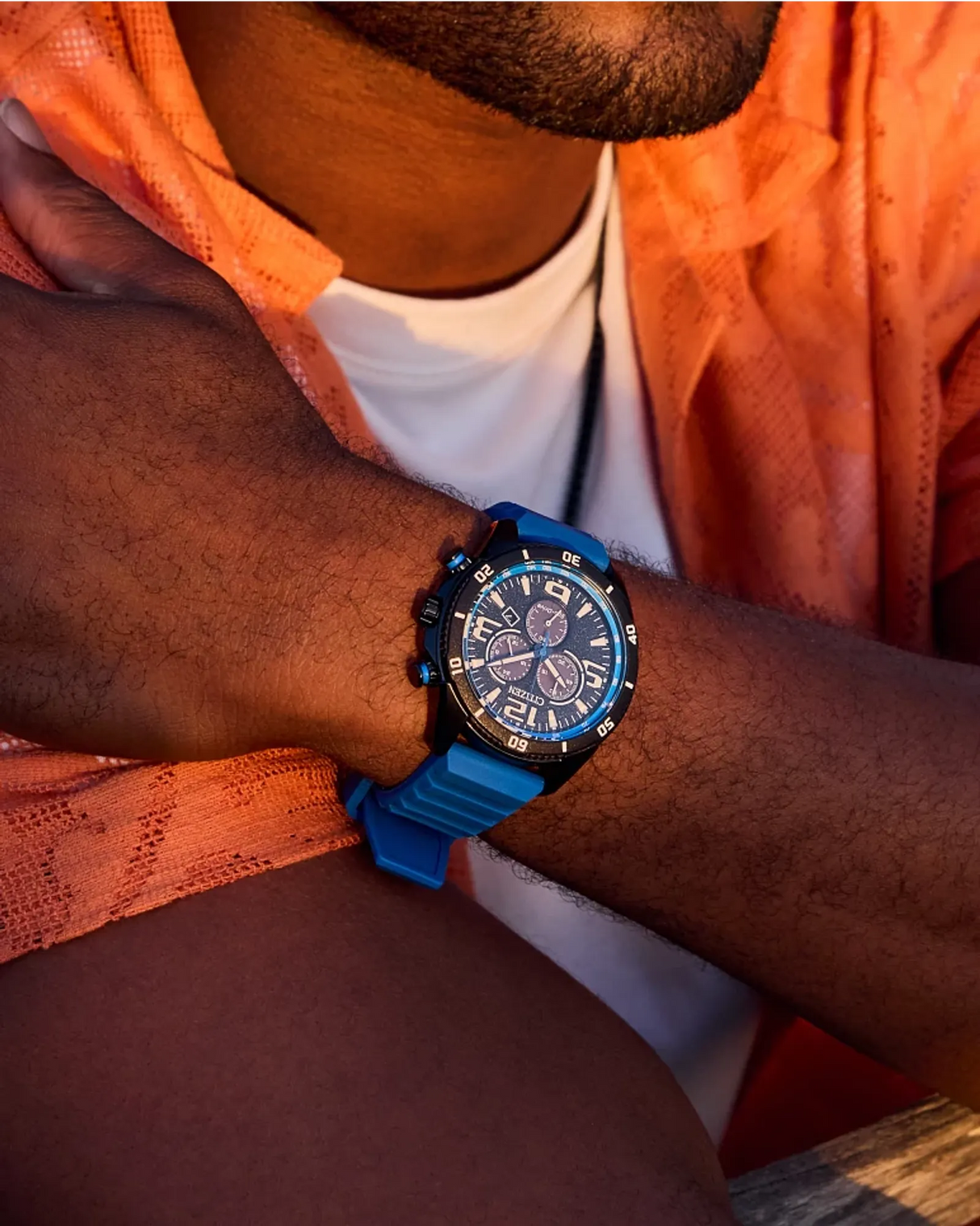 AT2586-05E Reloj Citizen Brycen de hombre banda de caucho 44 mm Eco-drive