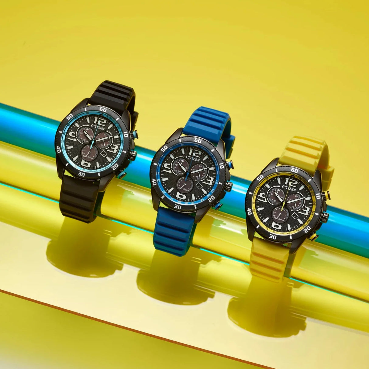 AT2586-05E Reloj Citizen Brycen de hombre banda de caucho 44 mm Eco-drive