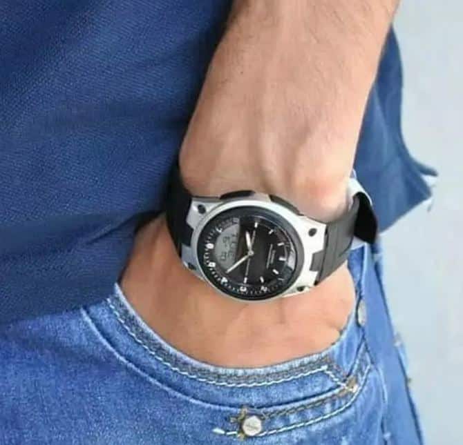 AW-80-1AV Reloj Casio para Hombre, Illuminator 10 Años de Batería