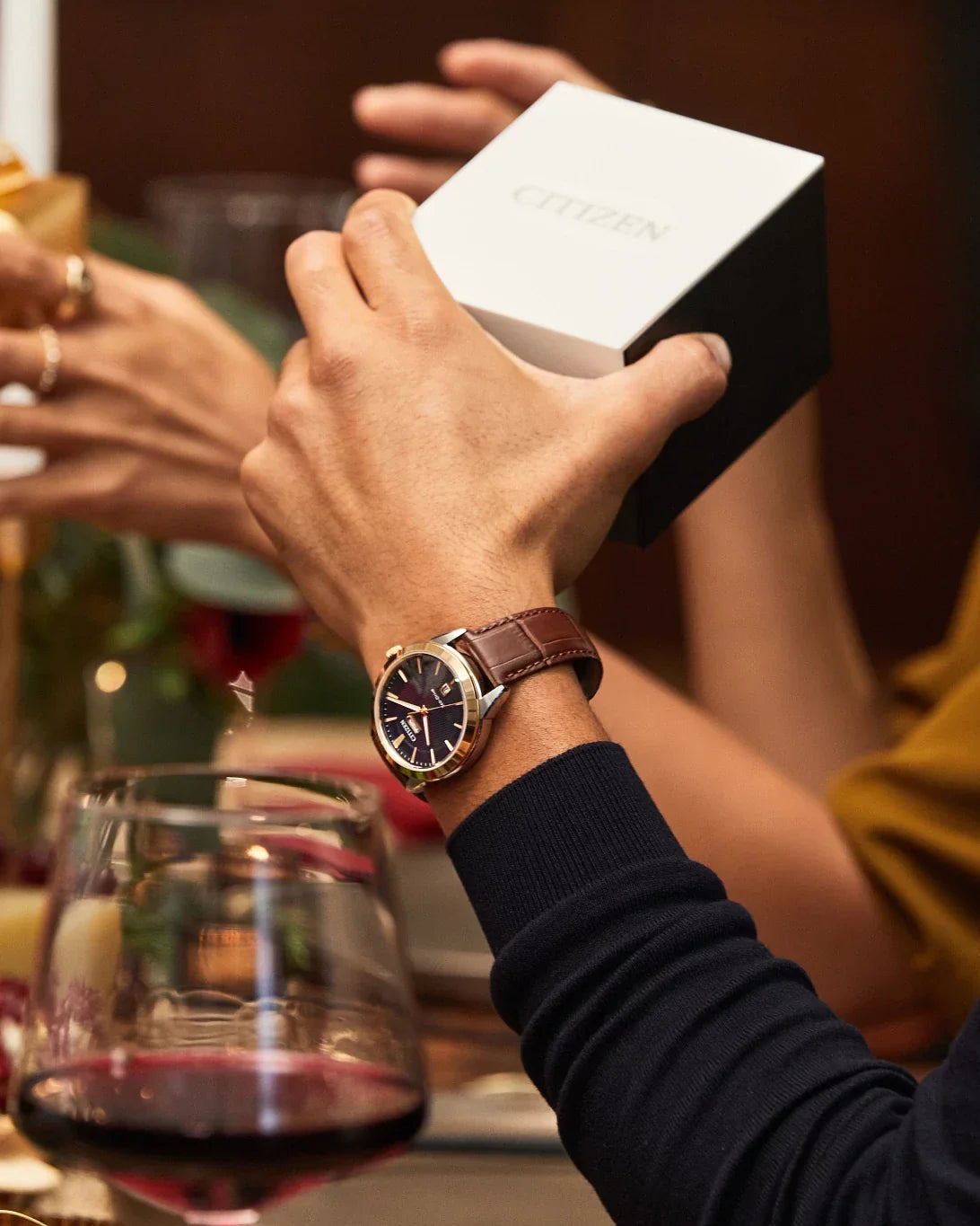 AW0096-06L Reloj Citizen Rolan Eco Drive de hombre pulsera de cuero