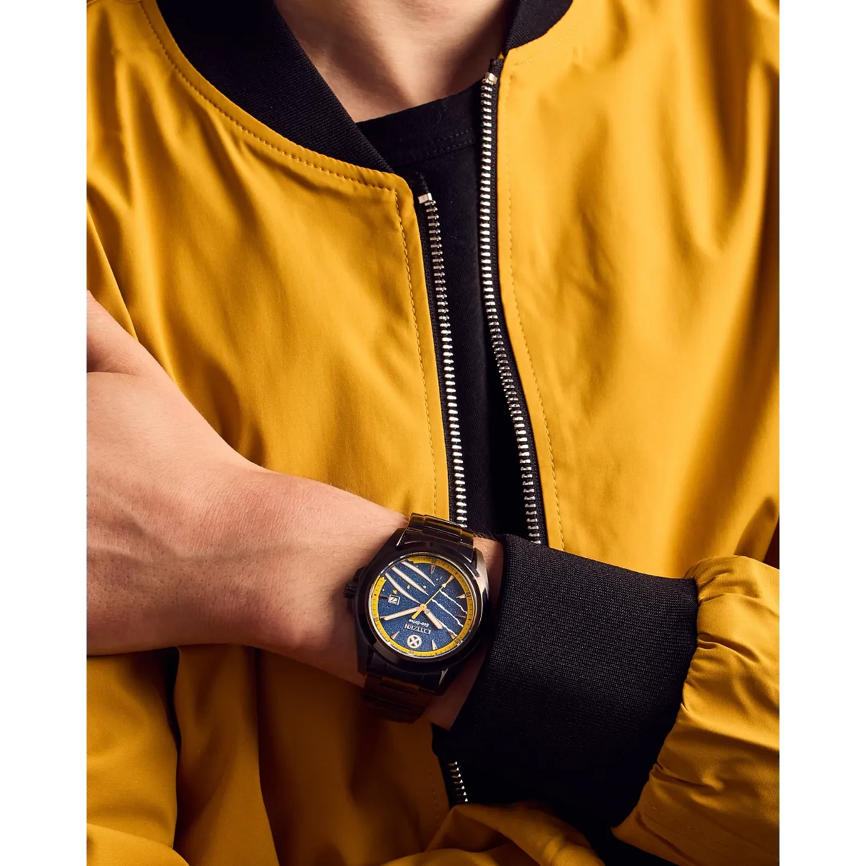 AW1435-66W Citizen Wolverine Edition Marvel Eco-drive de hombre pulsera de metal