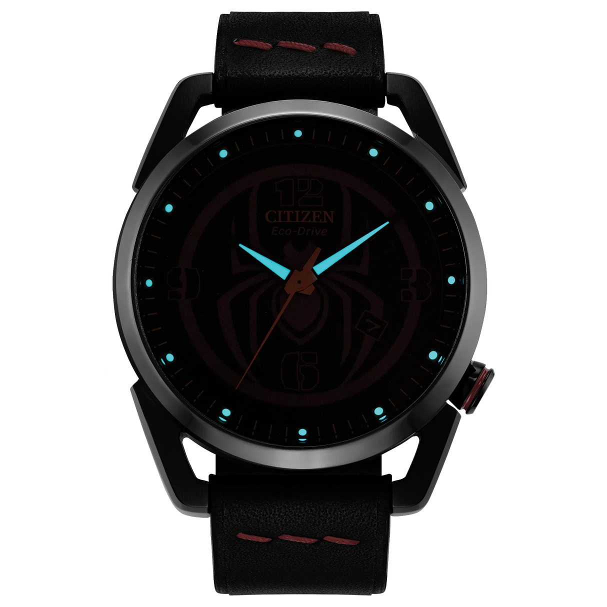 AW1685-00W Citizen Spider-Man Miles Morales Marvel Edition de caballero pulsera de piel Eco-drive