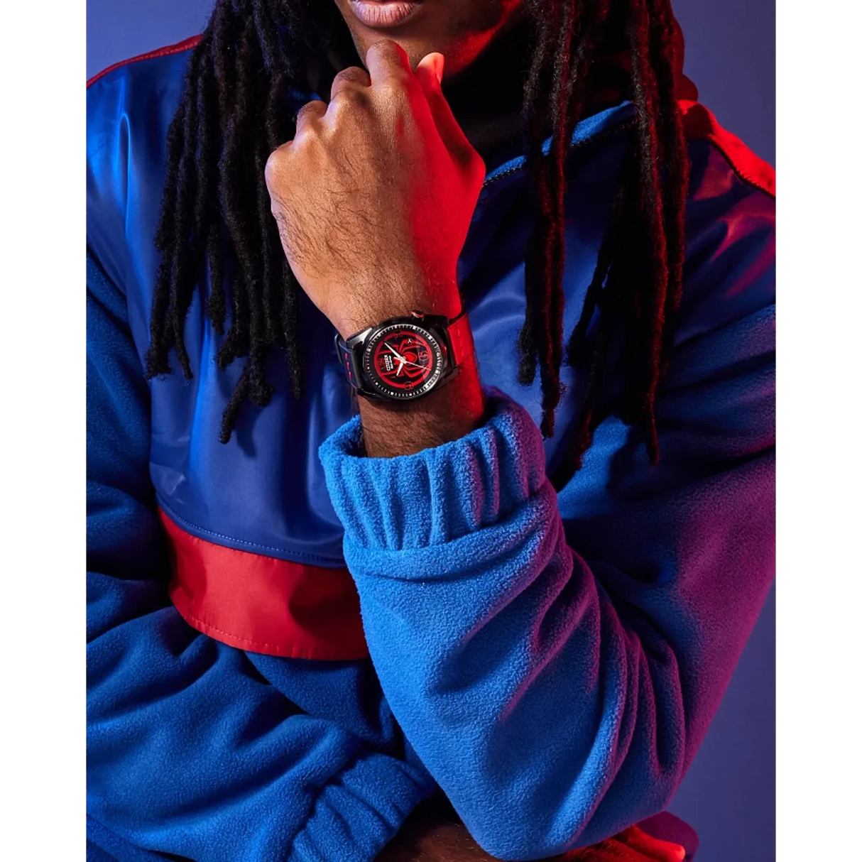 AW1685-00W Citizen Spider-Man Miles Morales Marvel Edition de caballero pulsera de piel Eco-drive