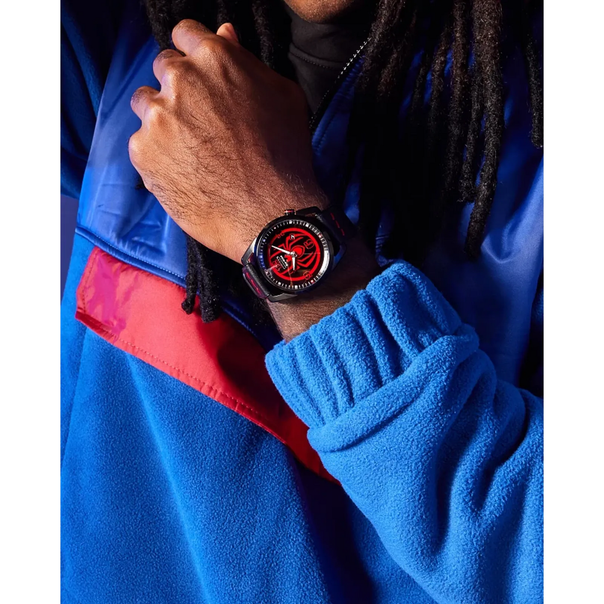 AW1685-00W Citizen Spider-Man Miles Morales Marvel Edition de caballero pulsera de piel Eco-drive