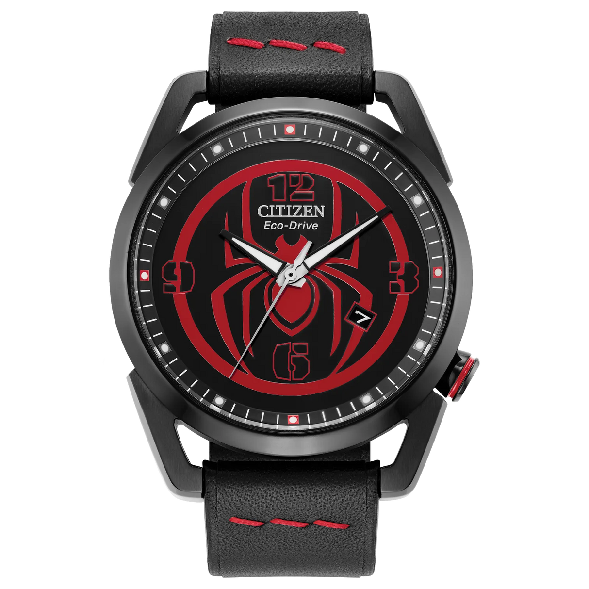 AW1685-00W Citizen Spider-Man Miles Morales Marvel Edition de caballero pulsera de piel Eco-drive