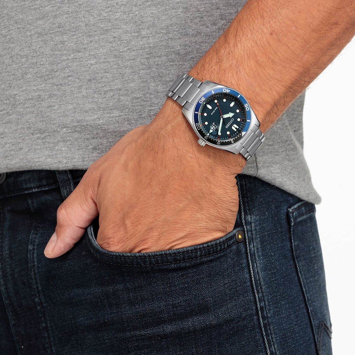 AW1761-89L Citizen Eco-Driver hombre pulsera de metal