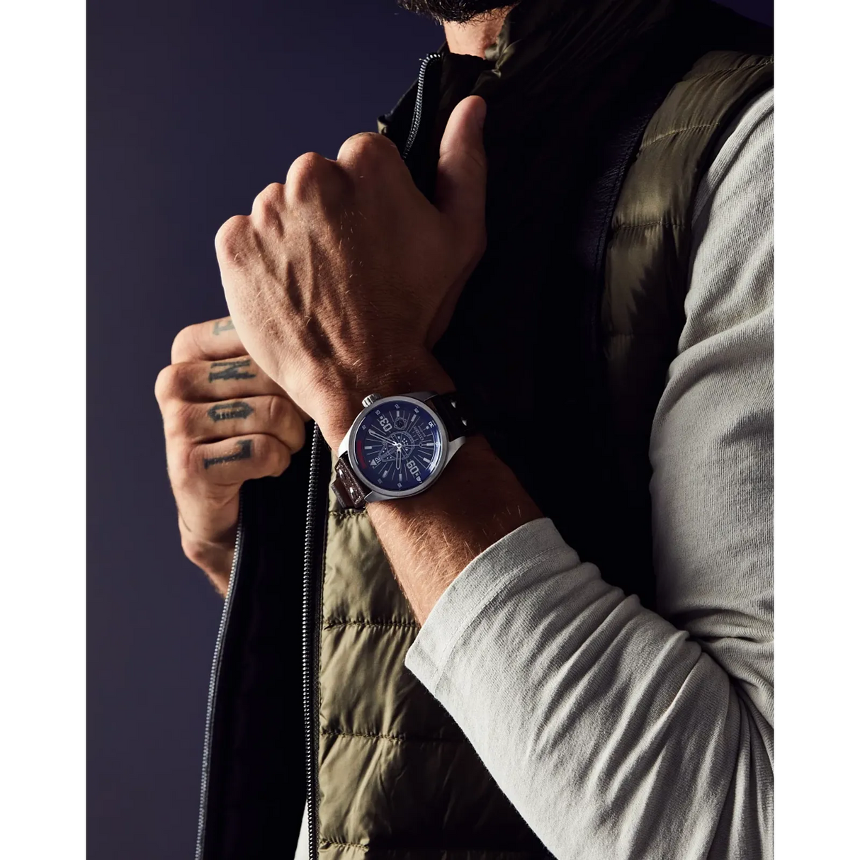 AW5009-03W Citizen Han Solo Star Wars Eco-drive de caballero pulsera de cuero